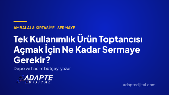 Tek Kullanımlık Ürün Toptancısı Açmak İçin Ne Kadar Sermaye Gerekir? — Adapte Dijital kapak görseli