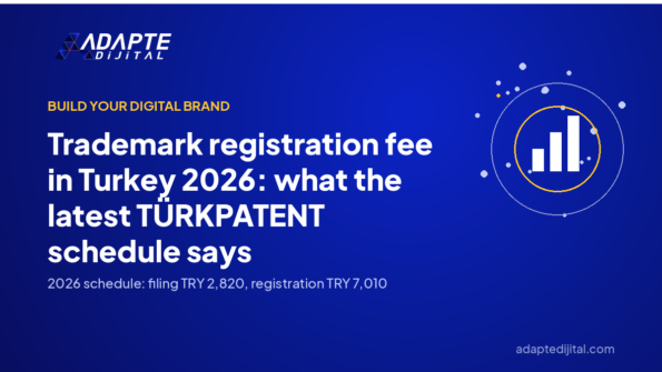 Trademark registration fee in Turkey 2026: what the latest TÜRKPATENT schedule says — Adapte Dijital cover image