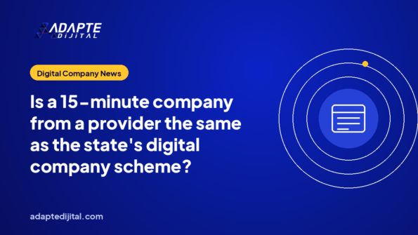 Is a 15-minute company from a provider the same as the state's digital company scheme?