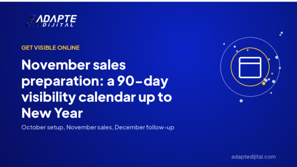 November sales preparation: a 90-day visibility calendar up to New Year — Adapte Dijital cover image