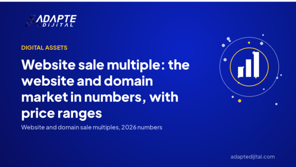 Website sale multiple: the website and domain market in numbers, with price ranges — Adapte Dijital cover image