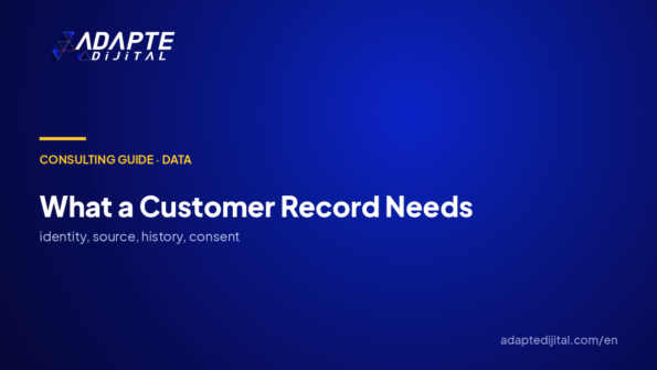 What should a customer record contain?