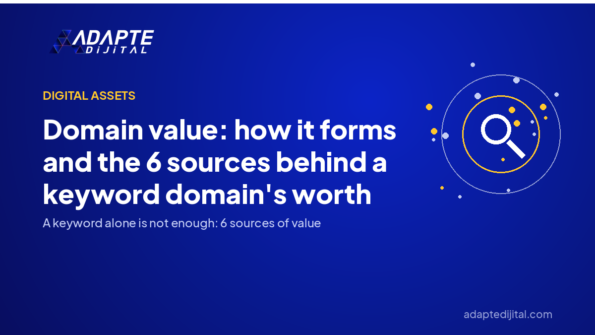 Domain value: how it forms and the 6 sources behind a keyword domain's worth — Adapte Dijital cover image