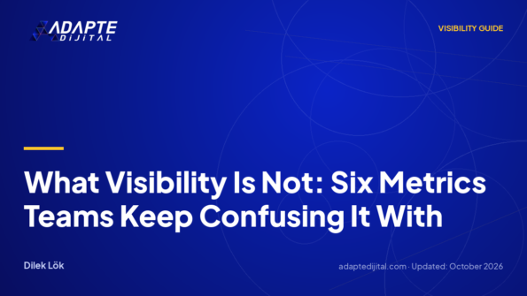 What Visibility Is Not: Six Metrics Teams Keep Confusing It With