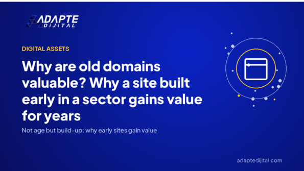 Why are old domains valuable? Why a site built early in a sector gains value for years — Adapte Dijital cover image