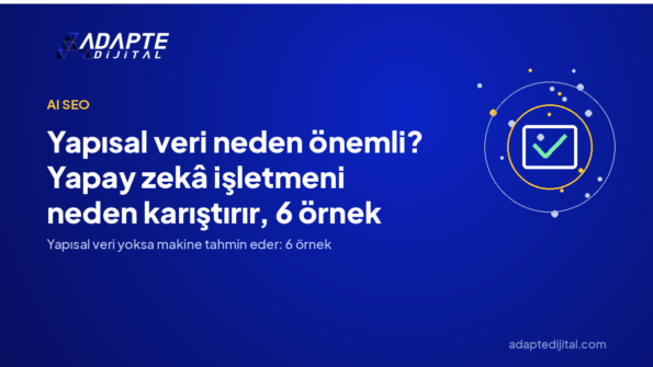 Yapısal veri neden önemli? Yapay zekâ işletmeni neden karıştırır, 6 örnek — Adapte Dijital kapak görseli