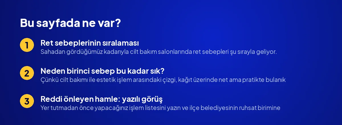 Cilt Bakım Salonu Ruhsatı Neden Reddedilir?