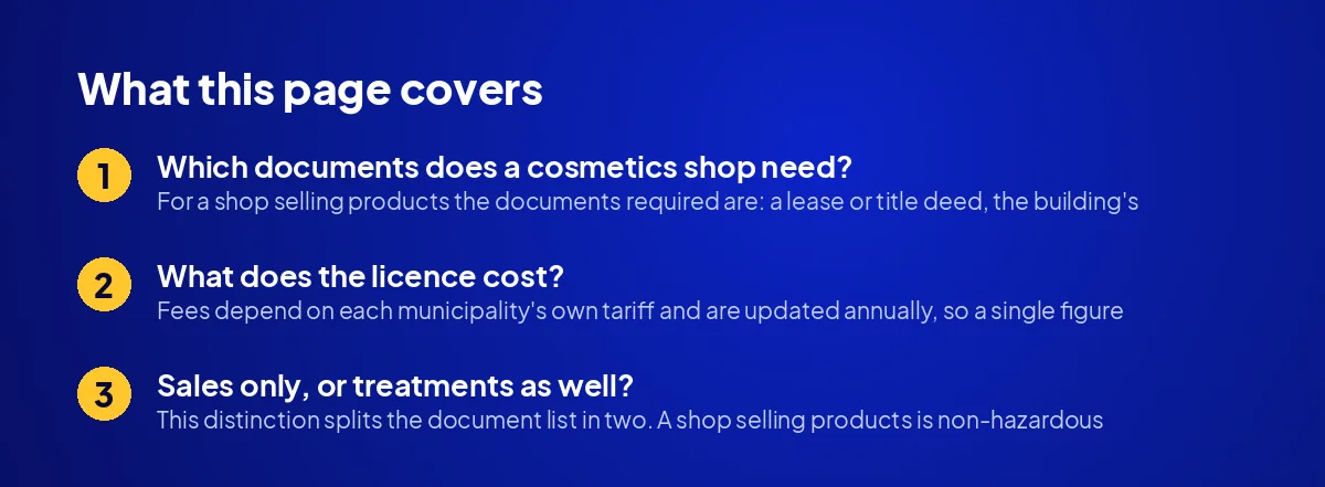 Cosmetics Shop Licences and Permits: Documents and Costs