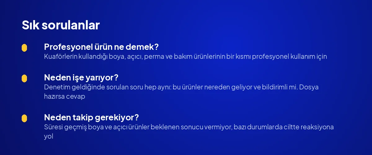 Profesyonel ürün ne demek?