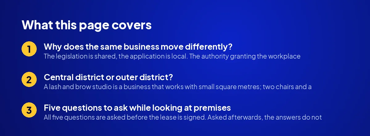 Lash and Brow Studio Licence: What Changes From District to District