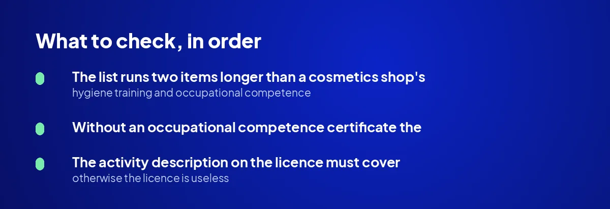 Step 2: Check the occupational competence certificate