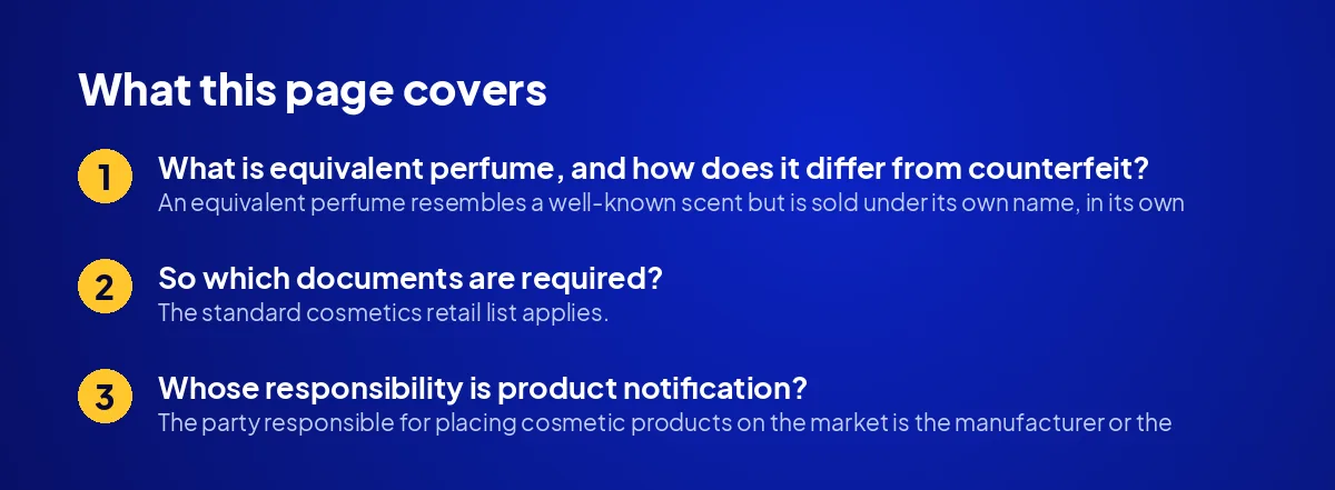 Which Documents Do You Need to Sell Equivalent Perfume?