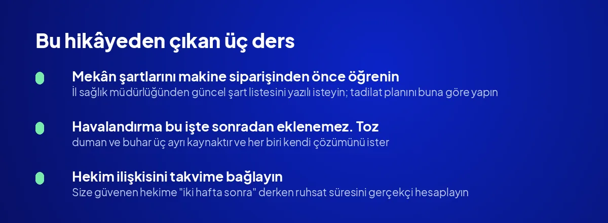 Bu hikâyeden çıkan üç ders