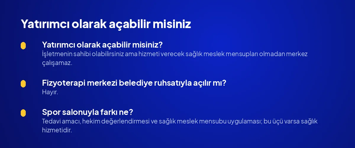 Yatırımcı olarak açabilir misiniz?