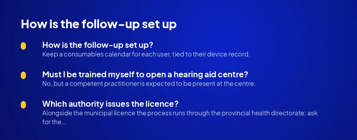 How is the follow-up set up?
