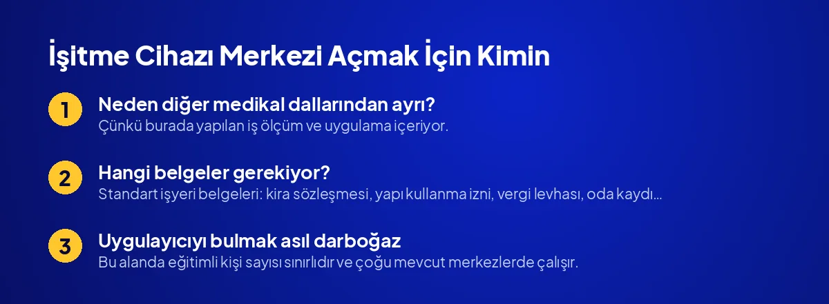 İşitme Cihazı Merkezi Açmak İçin Kimin Belgesi Gerekiyor?