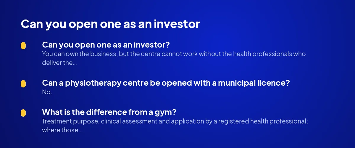 Can you open one as an investor?
