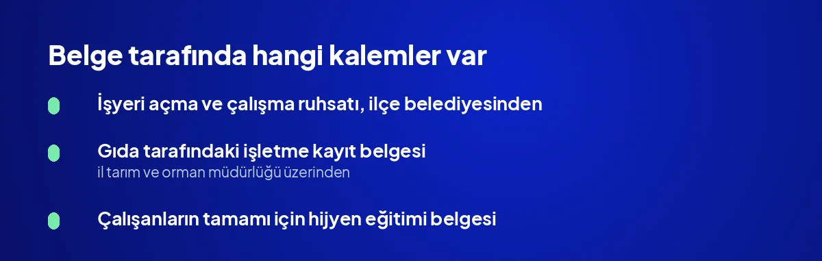 Belge tarafında hangi kalemler var