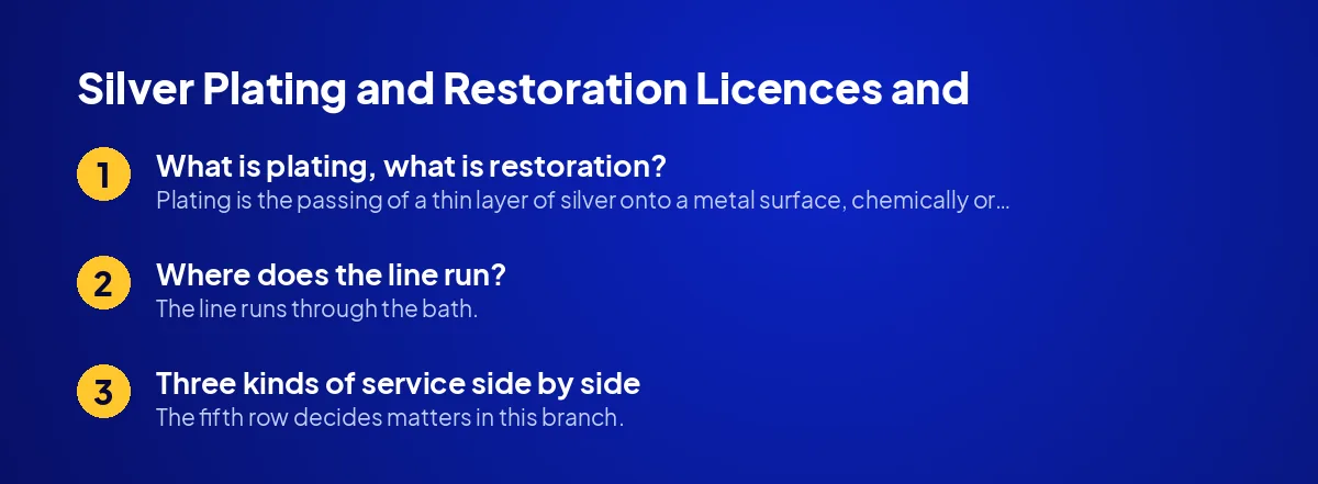 Silver Plating and Restoration Licences and Permits