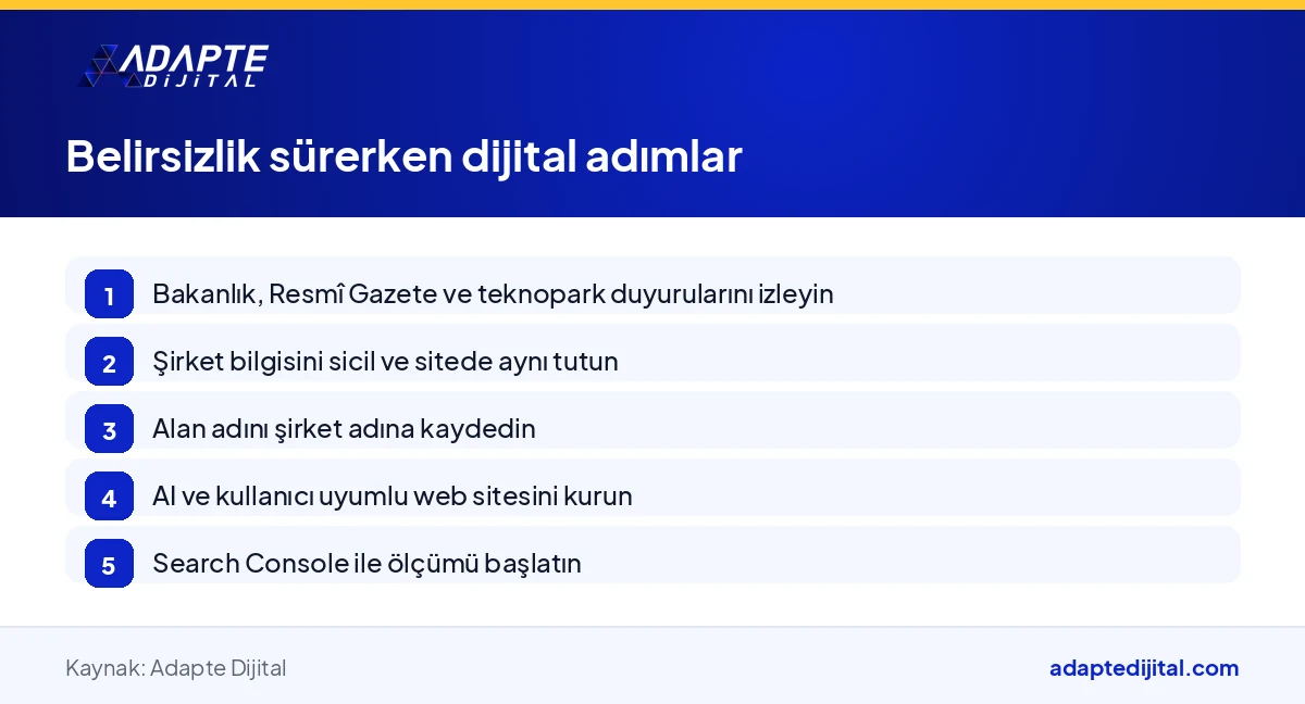 Stopaj belirsizliği sürerken teknopark girişimcisinin izleyeceği kaynakları ve kuracağı dijital varlıkları gösteren adımlar