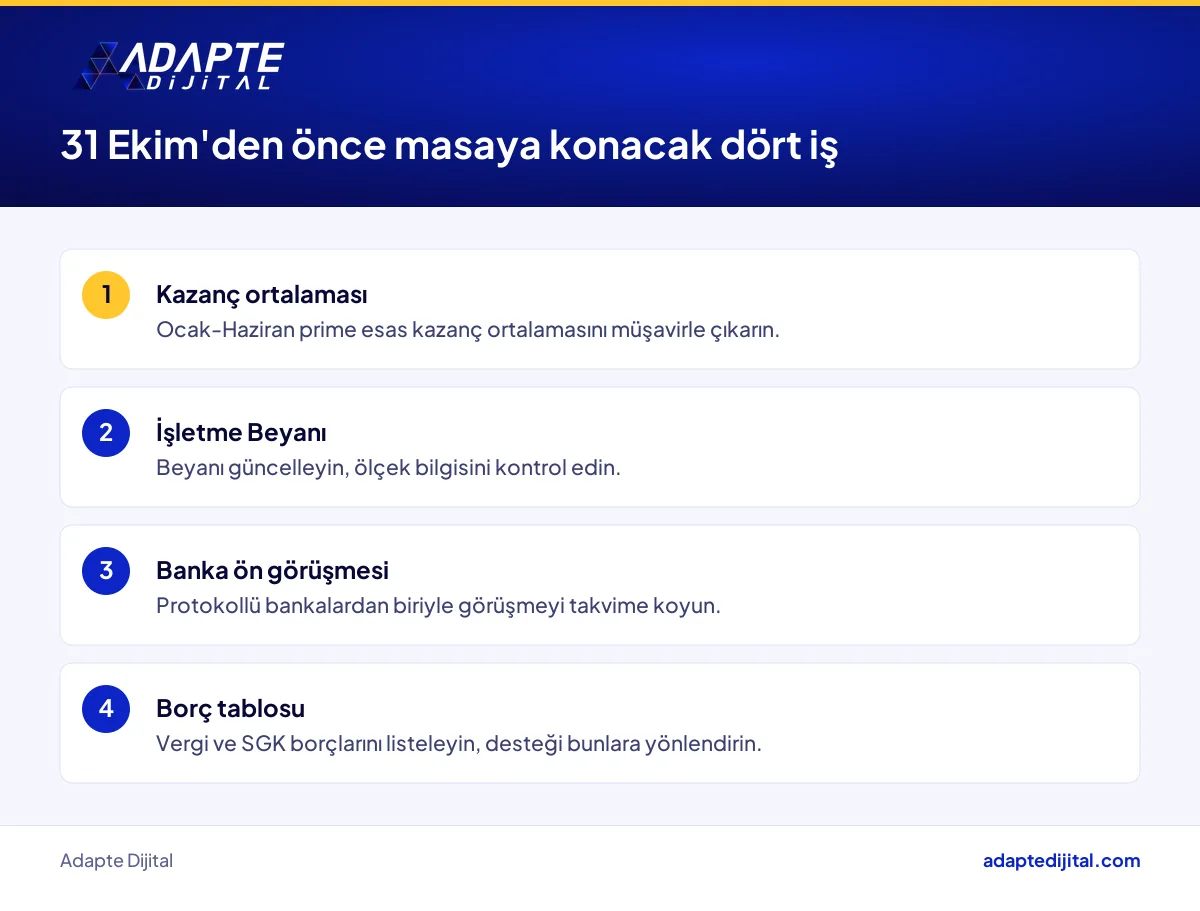 İmalatçı işverenin İstihdamı Koruma başvurusu öncesi hazırlaması gereken dört adım