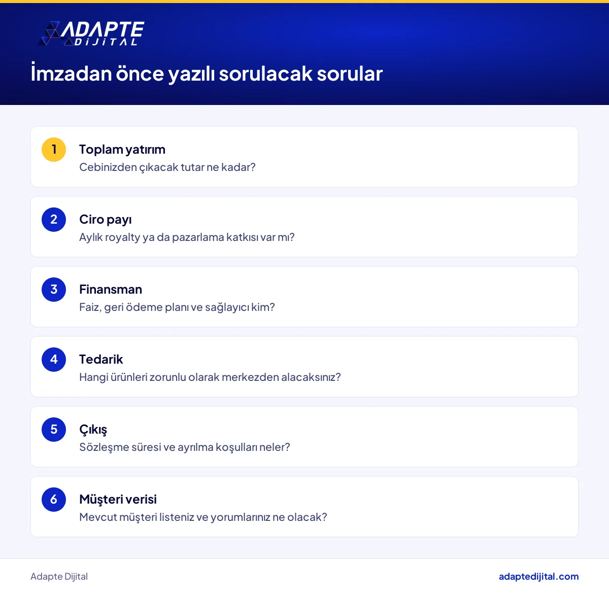 Kafe sahibinin Coffy dönüşüm kararından önce yazılı sorması gereken sorular