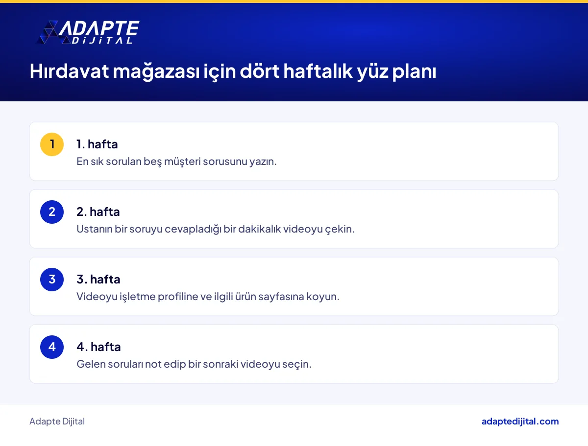 Hırdavat mağazasının ünlü bütçesi olmadan kendi yüzünü kurması için dört haftalık plan