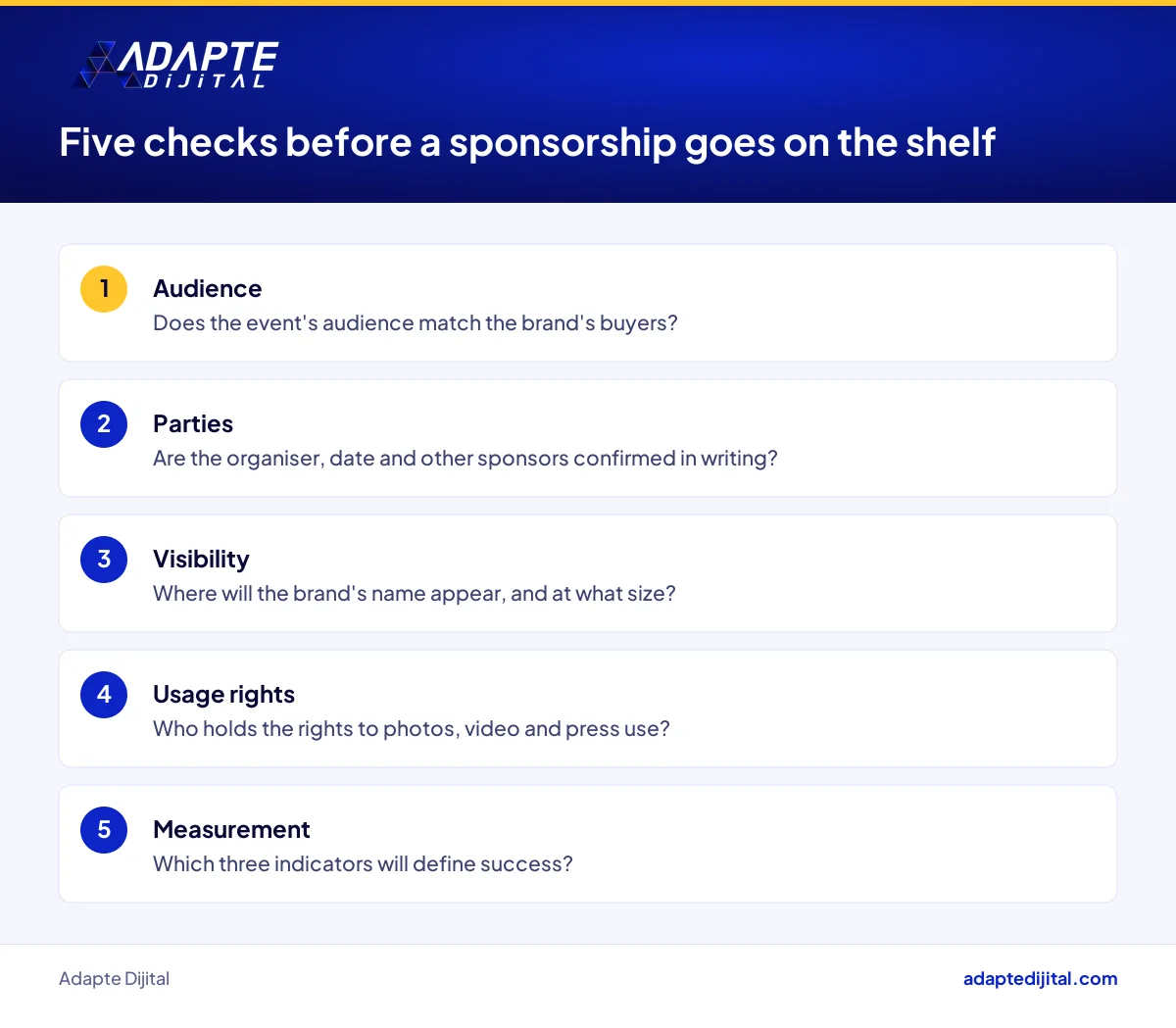Five checks a brand should run before sponsoring a local event