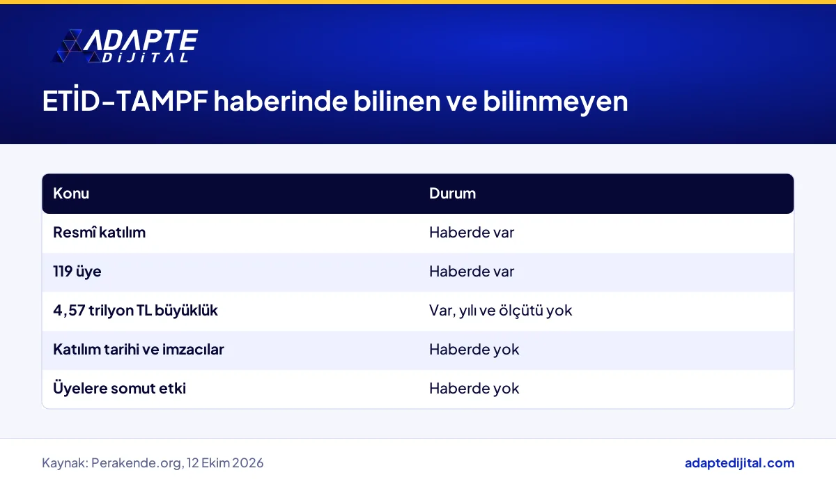 ETİD TAMPF katılım haberinde bilinen olgular ile bilinmeyen ayrıntıların karşılaştırması