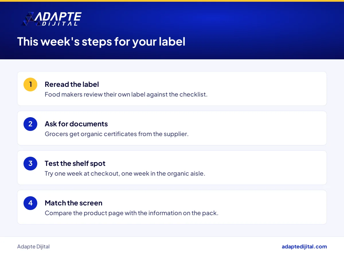 This week's clean label steps for food makers and grocers, from rereading the label to matching the screen