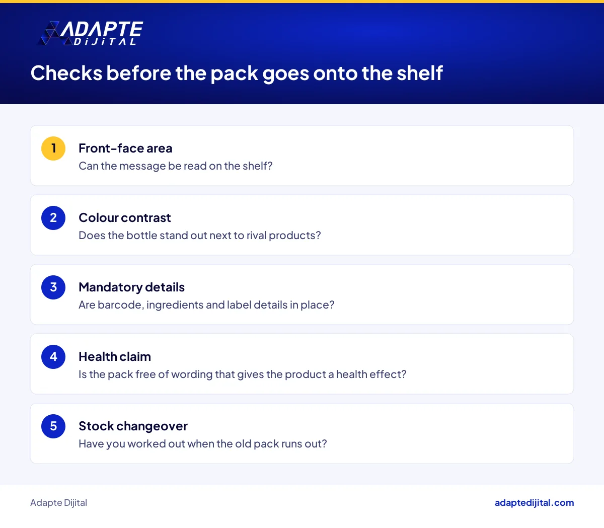 Five checks before a seasonal food pack goes onto the shelf