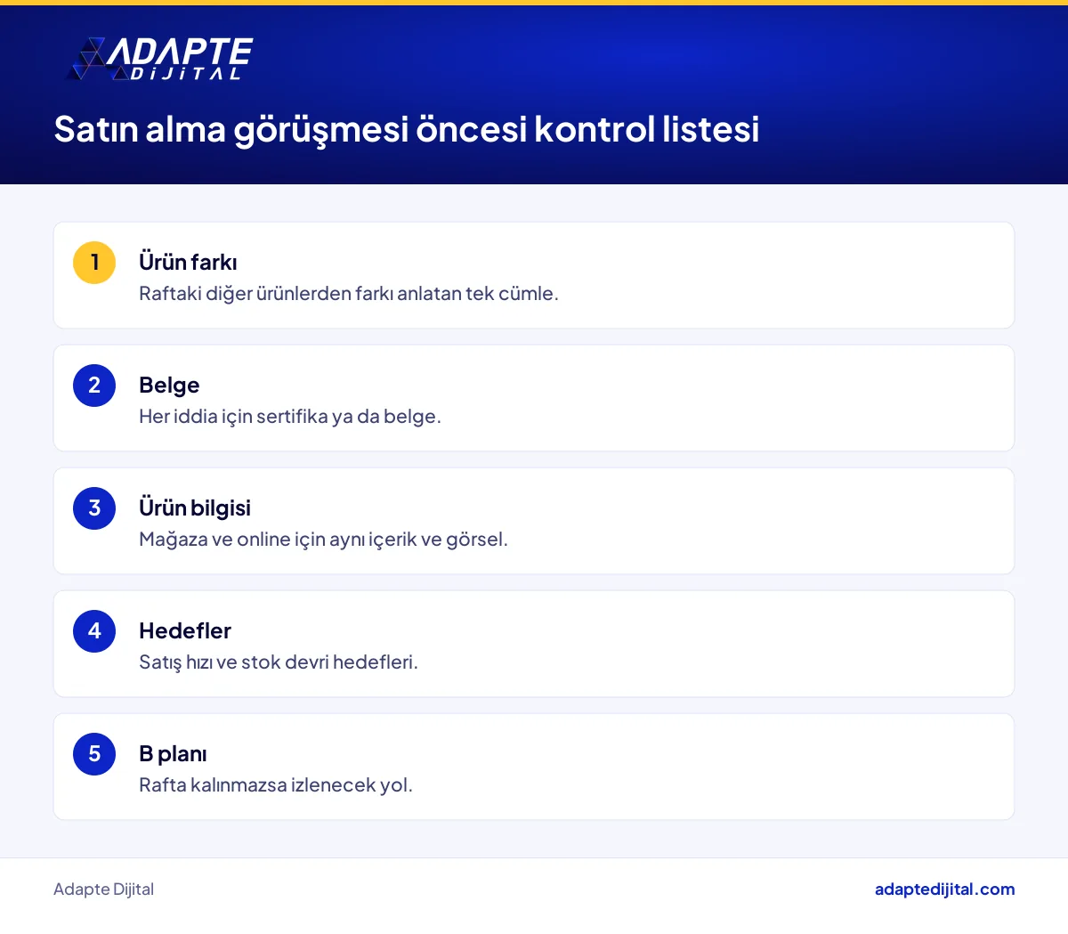 Kozmetik markasının zincir satın alma görüşmesi öncesi tamamlaması gereken kontrol listesi