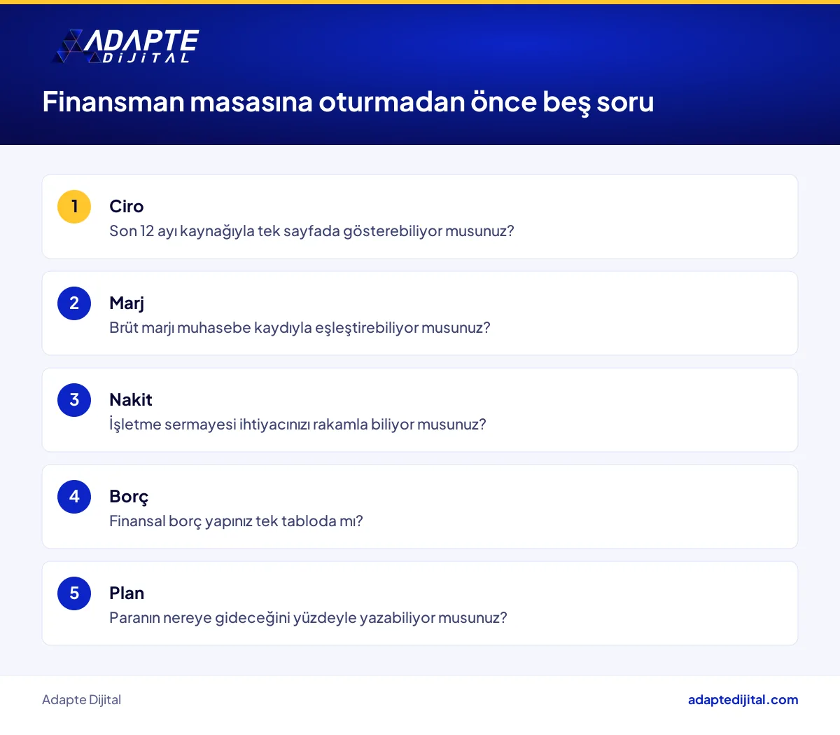 Halka arzı düşünen perakende işletmesi sahibinin kendine sorması gereken beş karar sorusu listesi