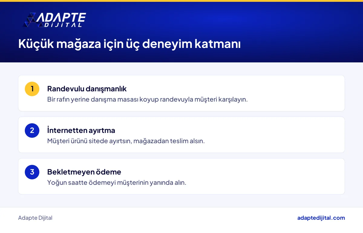 Küçük kozmetik mağazasının Sephora modelinden uyarlayabileceği üç deneyim katmanı