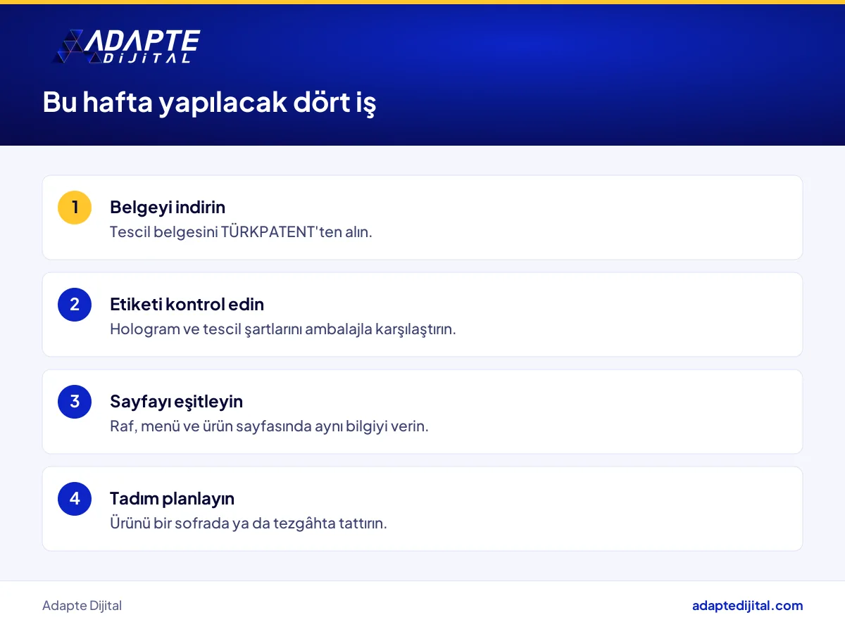 Coğrafi işaretli ürün satan market ve üretici için bu hafta yapılacak dört iş