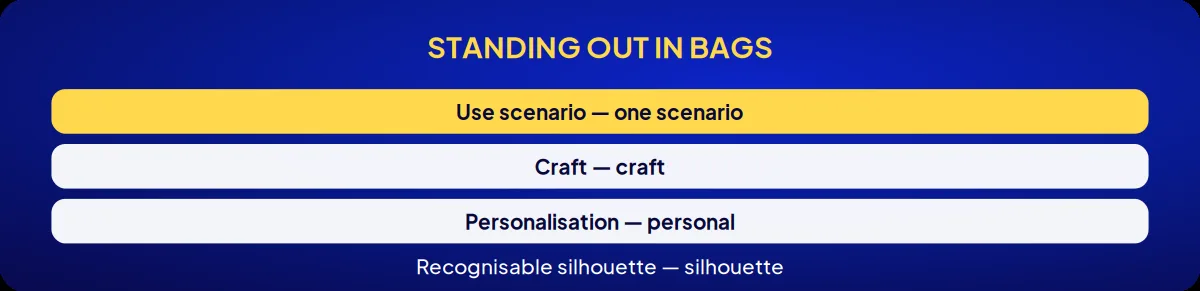 Industry brand consulting: standing out in bags