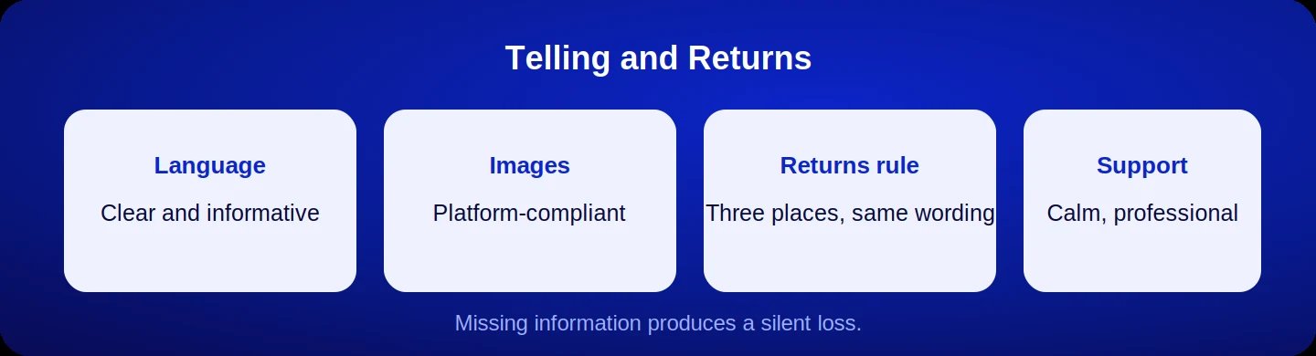 Telling and returns decisions