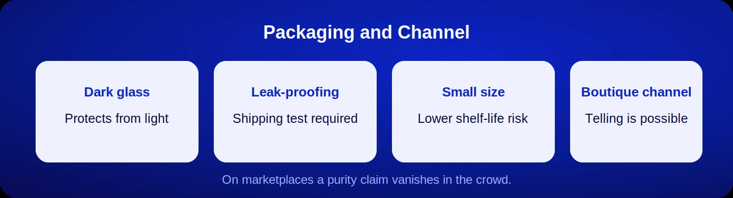 Packaging and channel decisions for natural oils