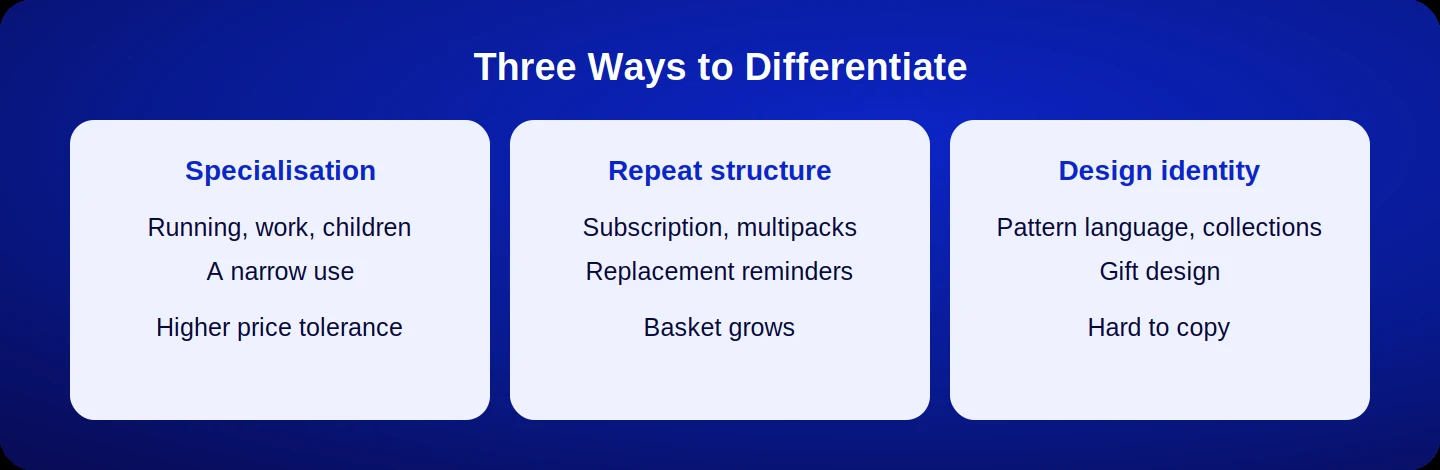 Three ways to differentiate a sock brand