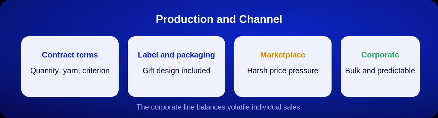 Production and channel decisions in socks